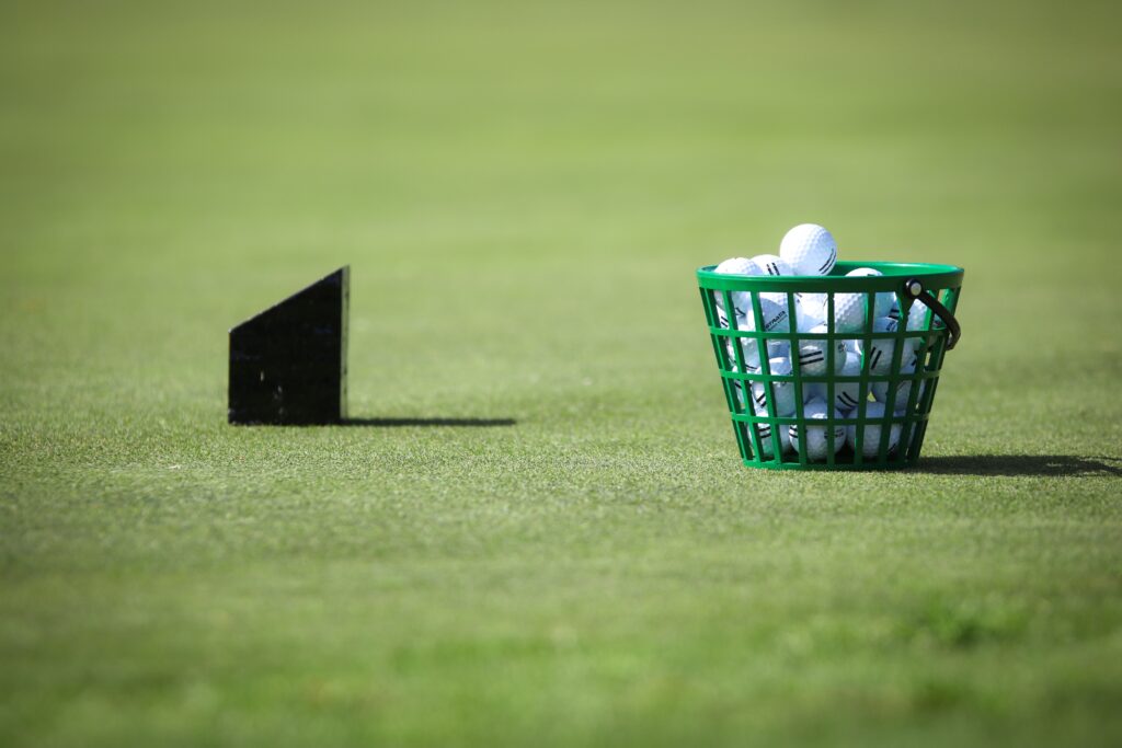 basket of golf balls