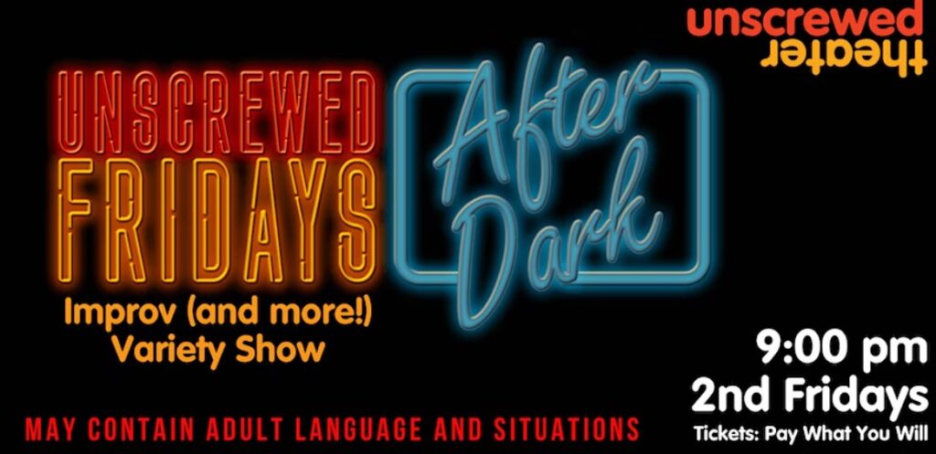 A graphic for the Friday's After Dark Variety Show